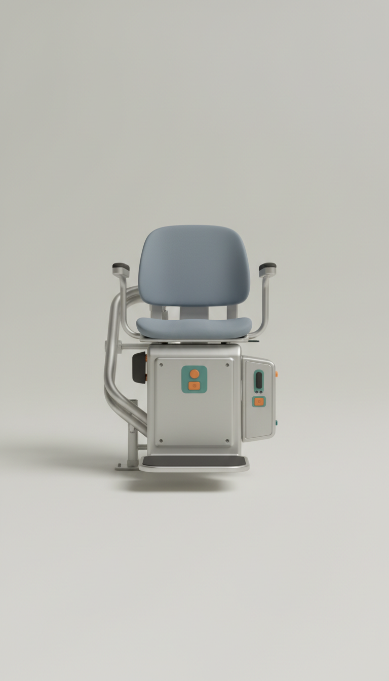 ADA-compliant stairlift with ergonomic controls